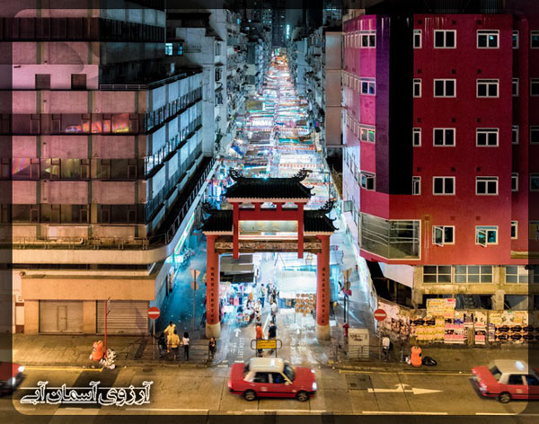 بازار شب خیابان معبد هنگ کنگ