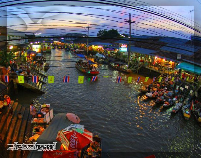 بازار شناور دامنون سادوآک بانکوک