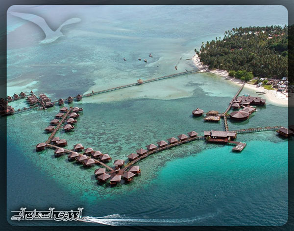 جزیره صباح کوالالامپور Sabah Island Kuala Lumpur آسمان آبی