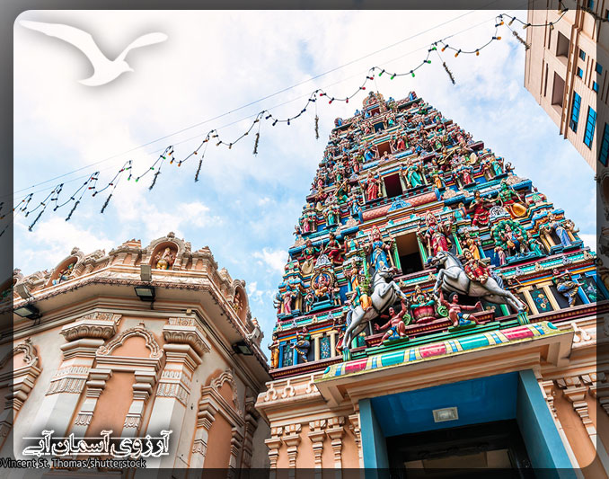 معبد سری ماهاماریامان کوالالامپور _ آسمان آبی