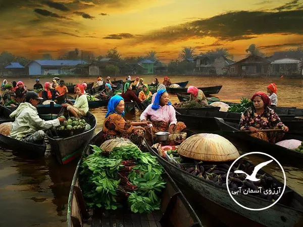 بازار-شناور-دامنون-سادوآک-بانکوک