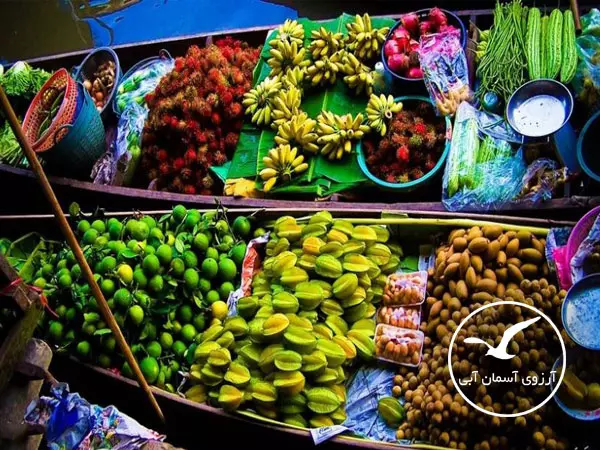 بازار-شناور-دامنون-سادوآک-بانکوک-تایلند